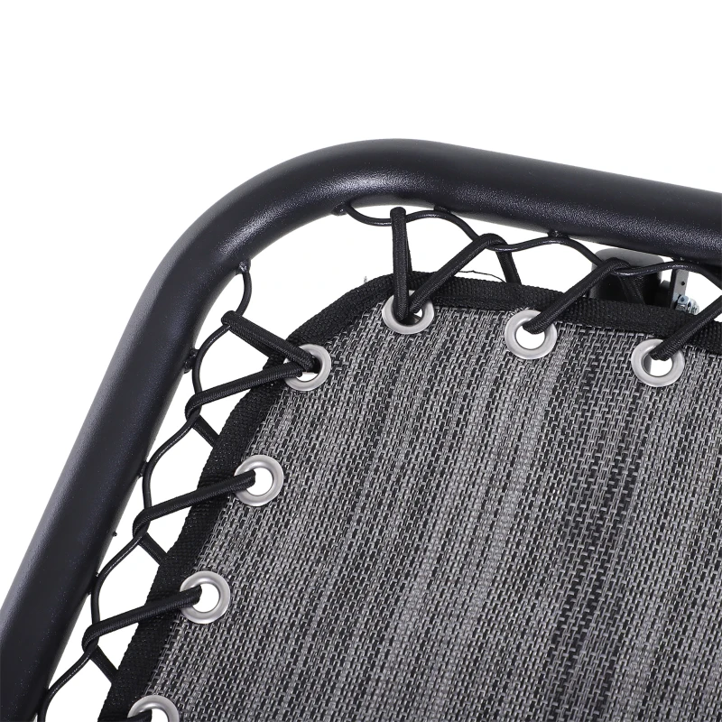 Best 3pcs Folding Zero Gravity Chairs Sun Lounger Table Set w/ Cup Holders Reclining Garden Yard Pool, Light Grey - Image 8