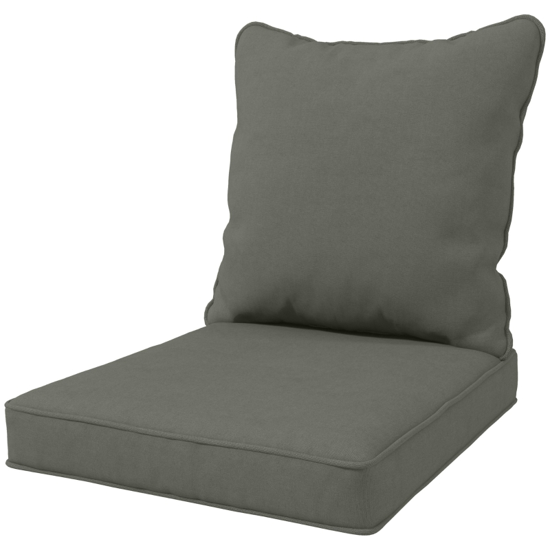 Best Seat and Back Padded Cushion Set - Charcoal Grey - Image 11