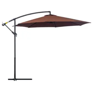 Best Φ3m Hanging Umbrella Parasol-Coffee