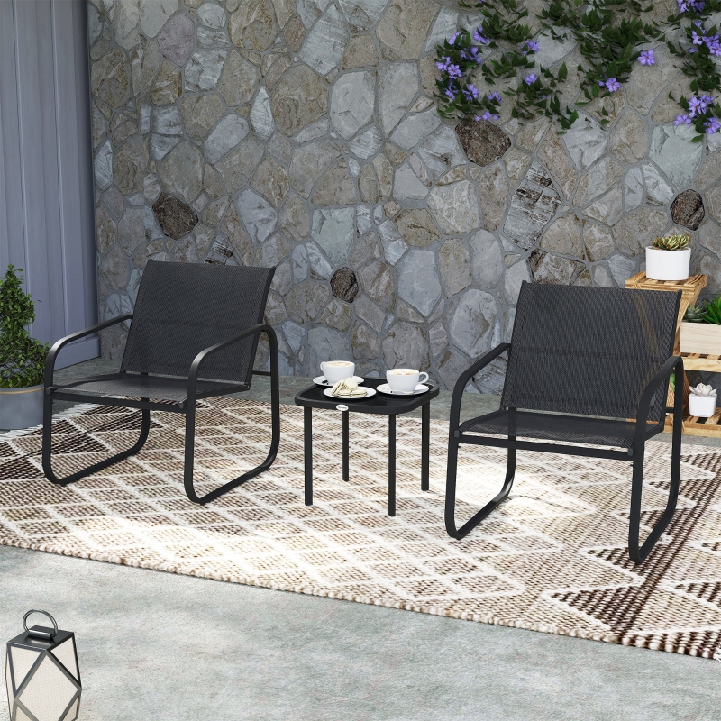 Best Three-Piece Garden Seating Set - Black - Image 9