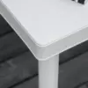 Best Garden Side Table Plastic Outdoor Square Coffee End Table for Drink Snack, White - Image 6