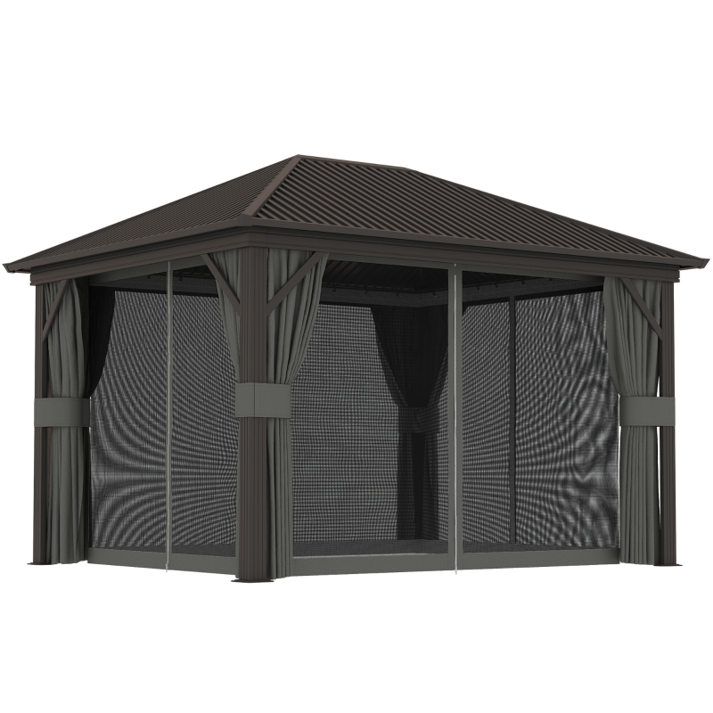 Best 3.6 x 3(m) Aluminium Frame Hardtop Gazebo, with Accessories - Image 11