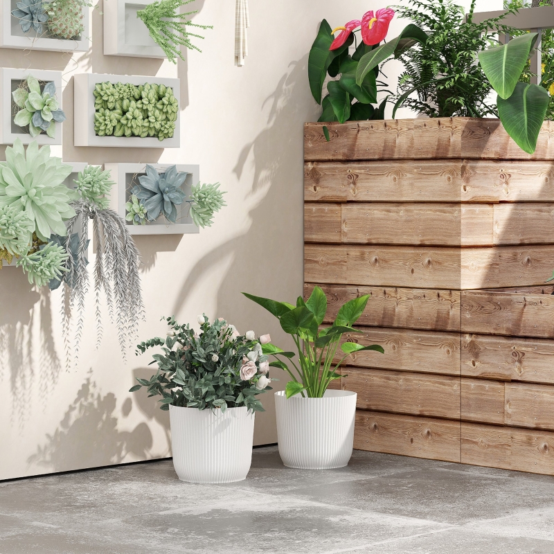 Best Set of Two Ф22cm Planters - White - Image 10