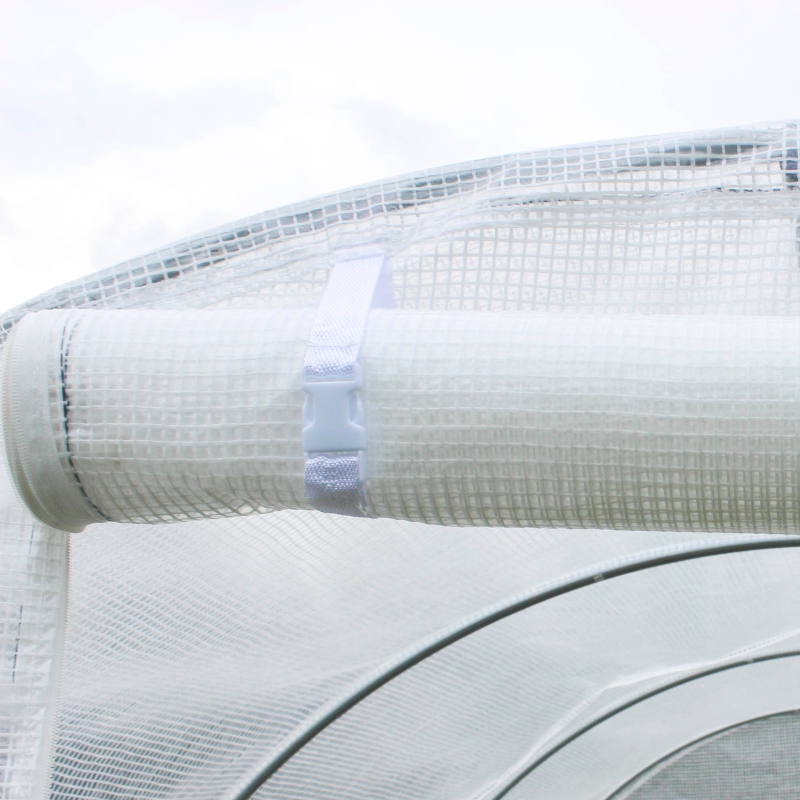 Best 3 x 2 x 2m Greenhouse Replacement Cover ONLY Winter Garden Plant PE Cover for Tunnel Walk-in Greenhouse with Roll-up Windows Door Outdoor, White - Image 9