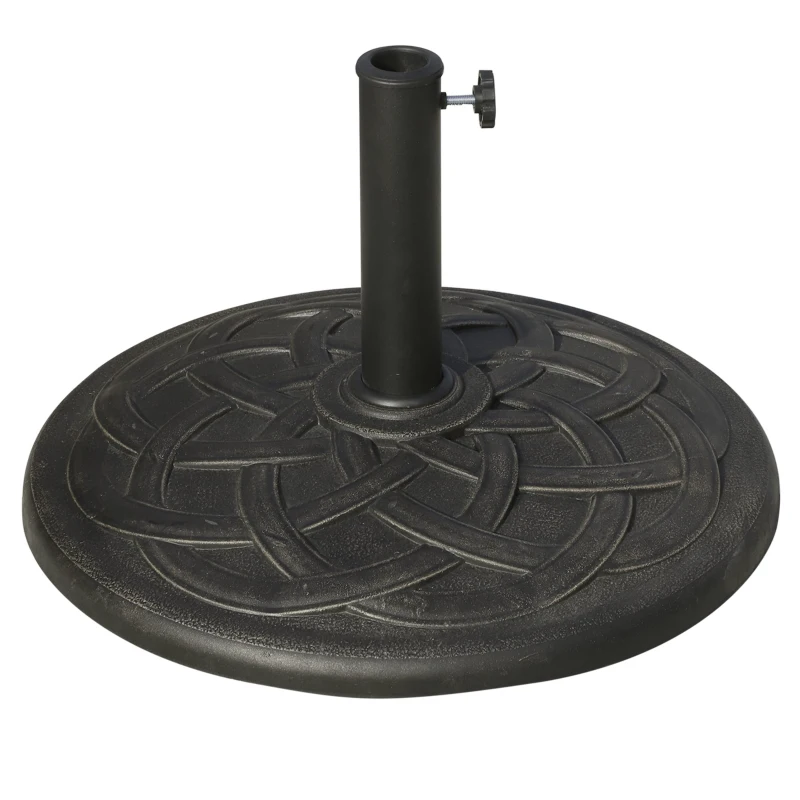 Best 19KG Resin Umbrella Base Garden Parasol Base Stand Round Sun Shade Holder Suitable For Pole Between Φ38mm to Φ48mm