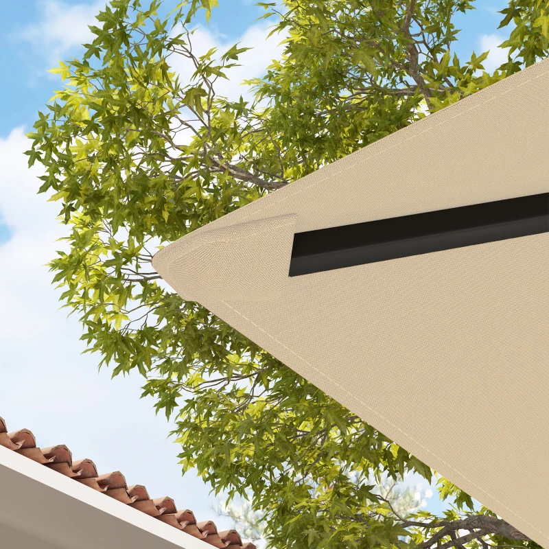 Best 3 x 3(m) Gazebo Canopy Replacement Cover, Garden Gazebo Roof Replacement with Drain Holes, Water Resistant PVC Coating, 370g/㎡, UPF30+, TOP COVER ONLY, Beige - Image 8