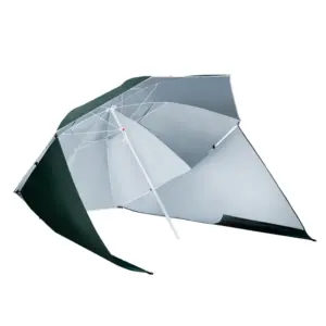Best 2m UV Protection Fishing Beach Umbrella Brolly Shelter w/ Side Panel Tent Green