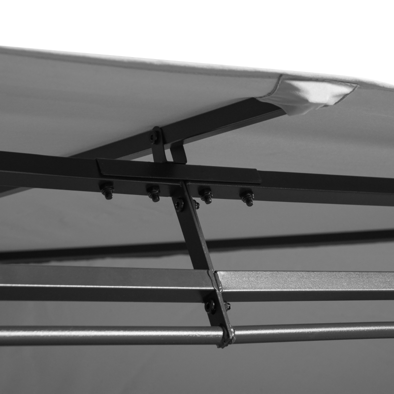 Best 4m x 3(m) Metal Gazebo Canopy Party Tent Garden Pavillion Patio Shelter Pavilion with Curtains Sidewalls, Dark Grey - Image 10