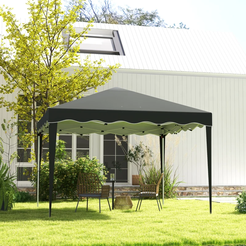 Best 3 x 3cm Adjustable Height Pop-Up Gazebo, with Bag - Grey - Image 2