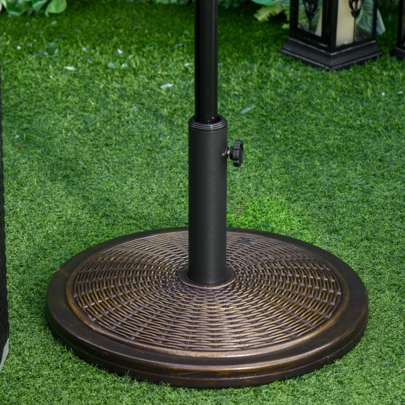 Best 13kg Garden Parasol Base Holder, Cement Outdoor Market Umbrella Stand, Fits 35mm/38mm/48mm Poles, Black - Image 10