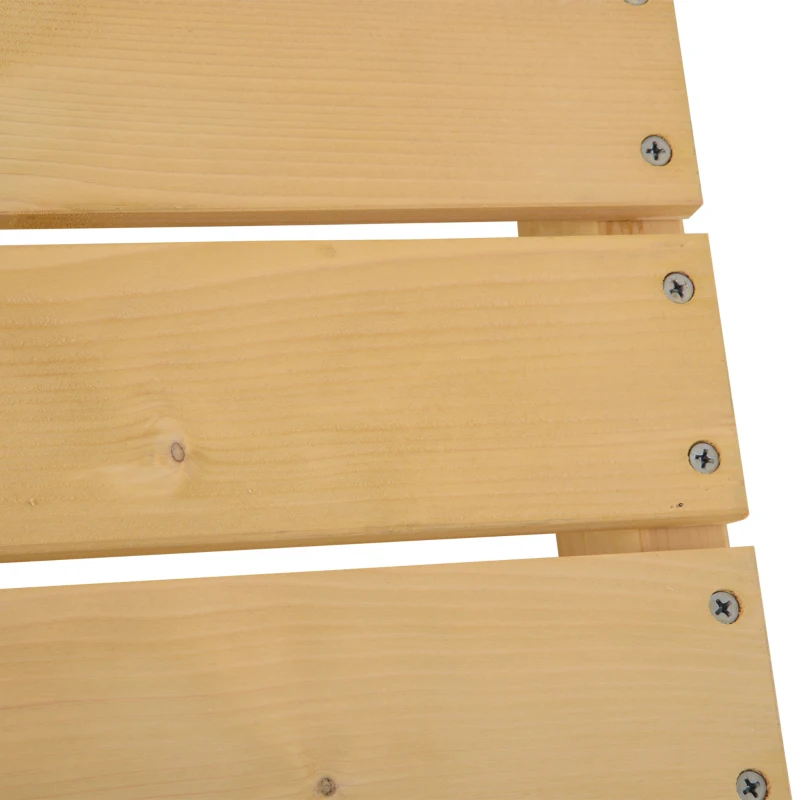 Best 5 Pieces 2-seater Outdoor Indoor Wooden Garden Bench Fir Patio Loveseat, 110L x 38W x 35Hcm, Natural - Image 8