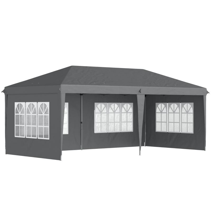 Best 3 x 6m Pop-Up Gazebo, with Removable Walls - Grey - Image 10