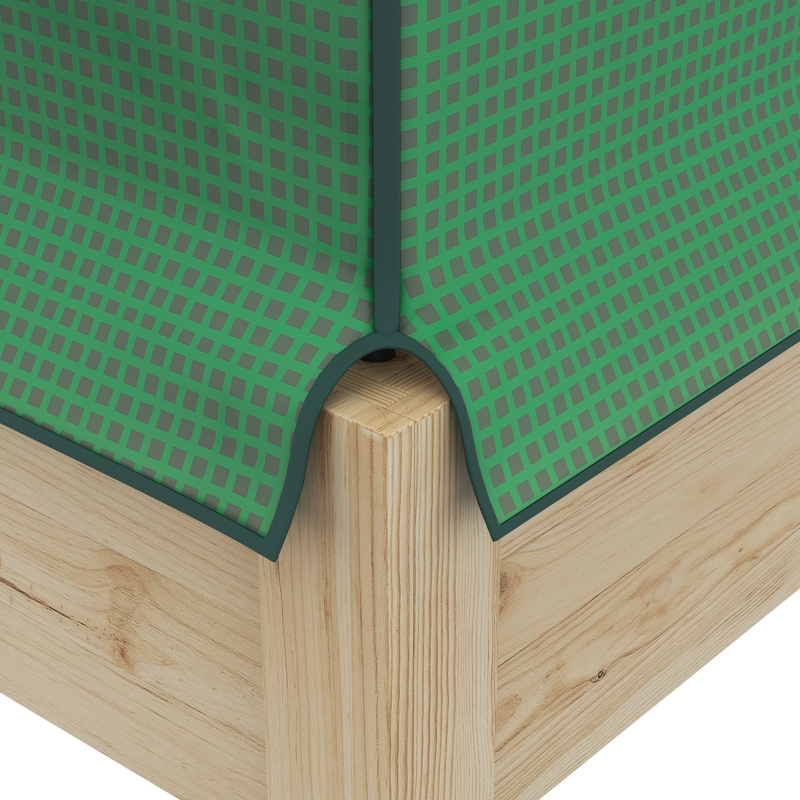 Best Wooden Planter Box with PE Greenhouse Cover and Bed Liner, Raised Garden Bed for Vegetables, Flowers, Herbs - Image 9