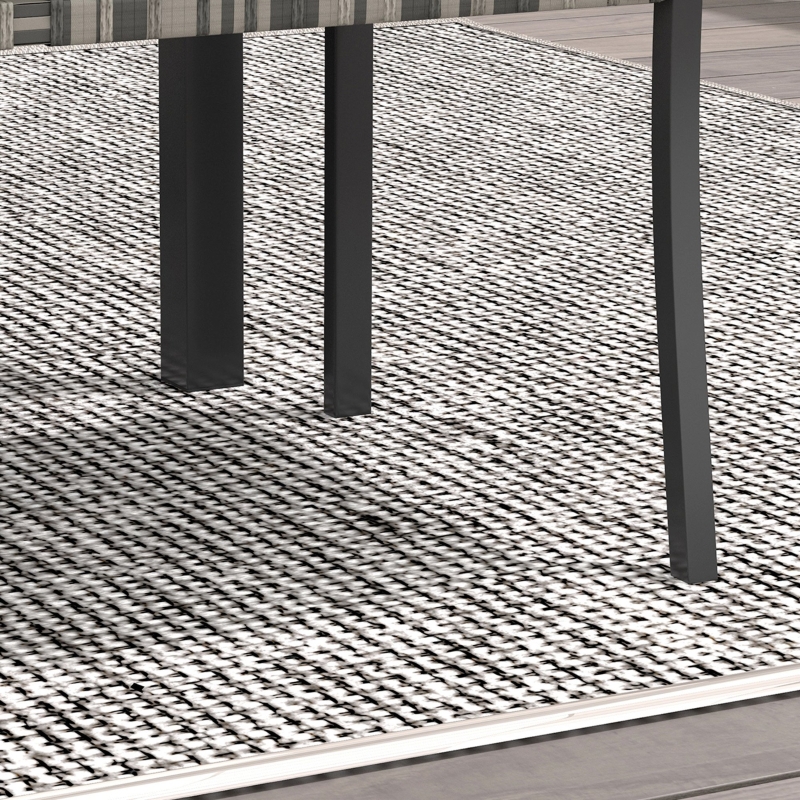 Best Outdoor Dining Set 5 Pieces Patio Conservatory with Tempered Glass Tabletop,4 Dining Chairs - Mixed Grey - Image 9