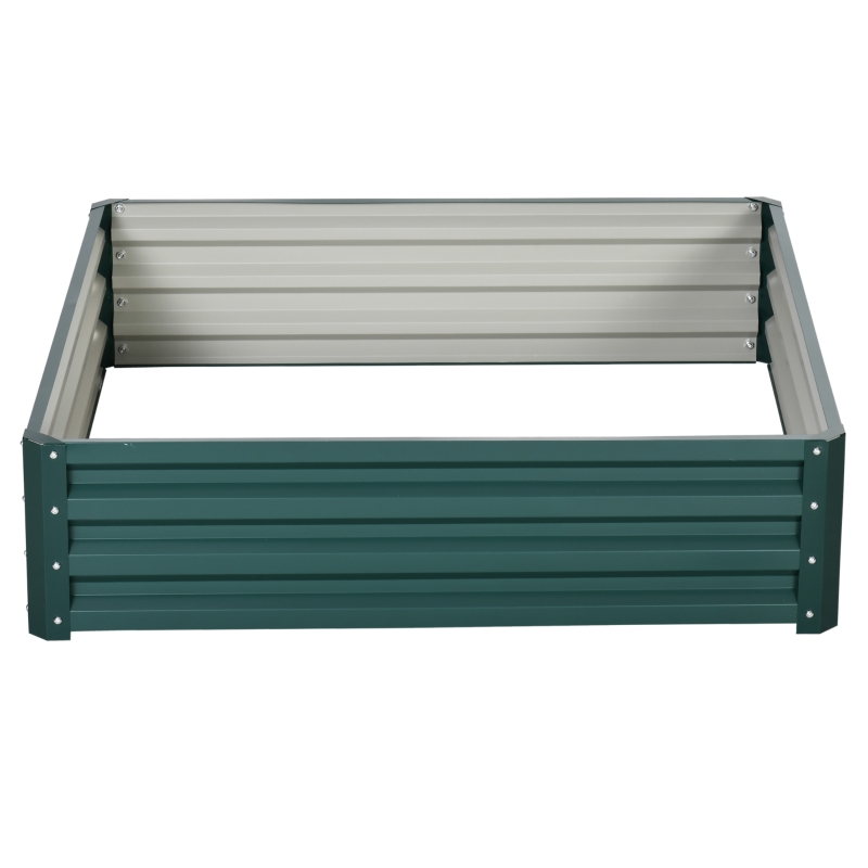 Best Square Raised Garden Bed Box with Weatherized Steel Frame for Vegetables, Flowers, & Herbs, 120 x 120 x 30cm, Green - Image 12
