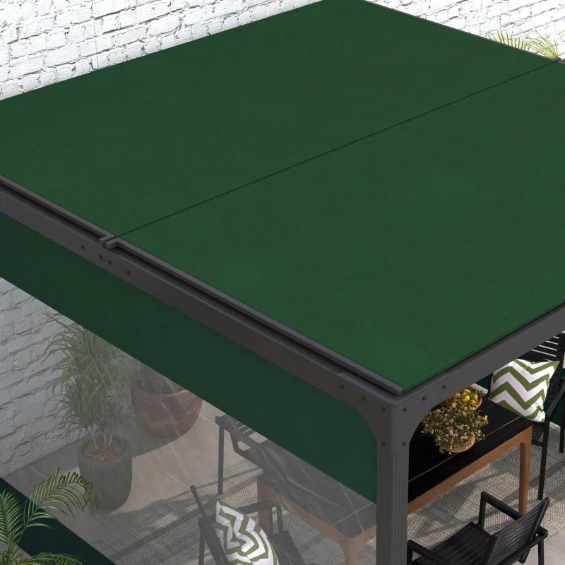 Best Set of Two 3 x 2m Replacement Pergola Panels - Green - Image 8