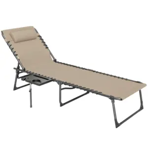 Best Five-Position Reclining Sun Lounger - Beige