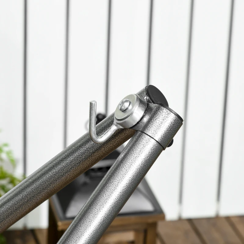 Best Foldable Hammock Stand, Portable Hammock with Metal Frame, 2 in 1 Hammock Net Stand, Clothes Drying Rack, Load Capacity 120kg, for Patio, Garden, Yard, Black - Image 6