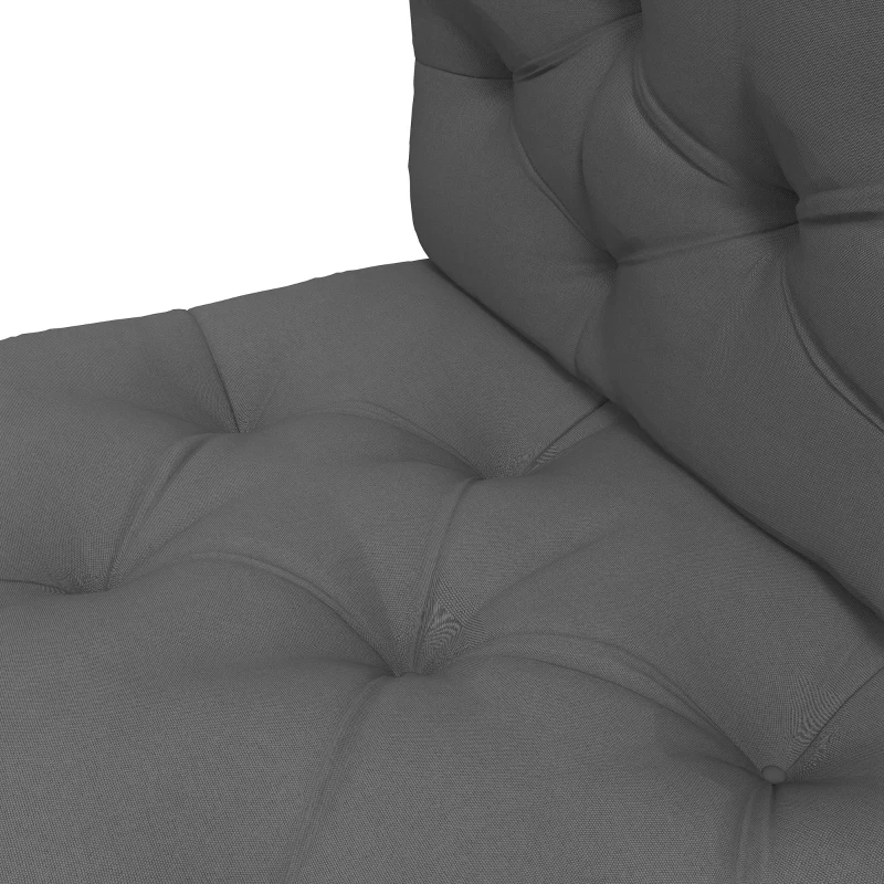 Best 2 Seater Pallet Seat Cushions Back Pillows Replacement, Patio Chair Cushions Set for Indoor Outdoor, Charcoal Grey - Image 8