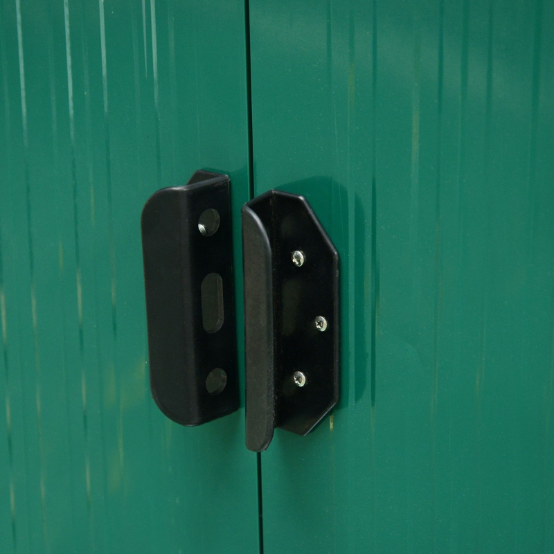 Best 8.5 x 6ft Metal Shed with Lightsky Panels, Garden Storage Tool House with Double Doors for Garden, Patio and Lawn, Green - Image 9