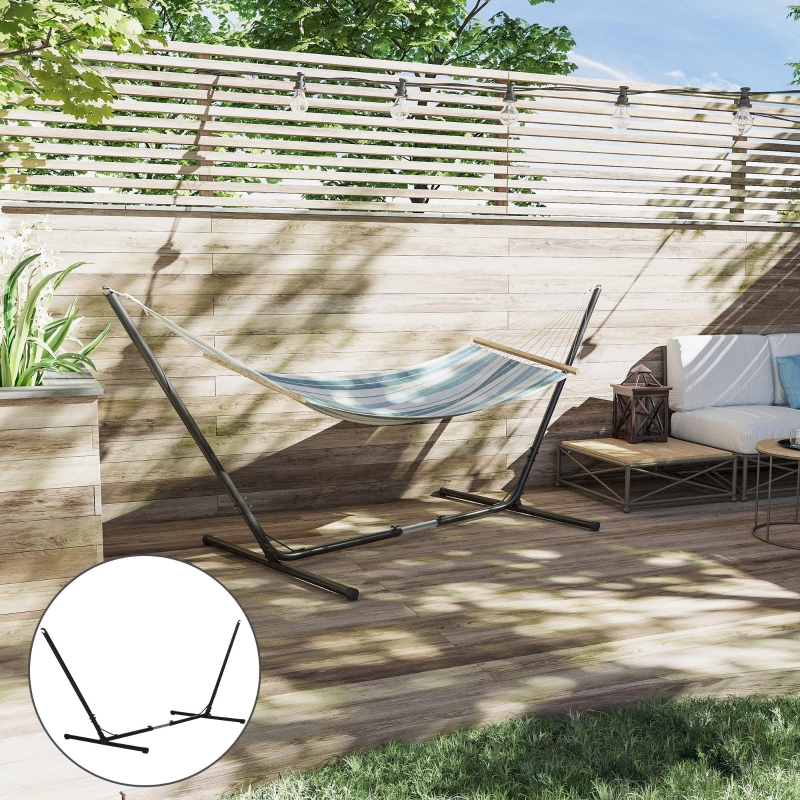 Best 3.13.8m Adjustable Universal Hammock Stand Metal Frame Garden Camping Picnic Outdoor Patio Replacement Stand Only - Image 10