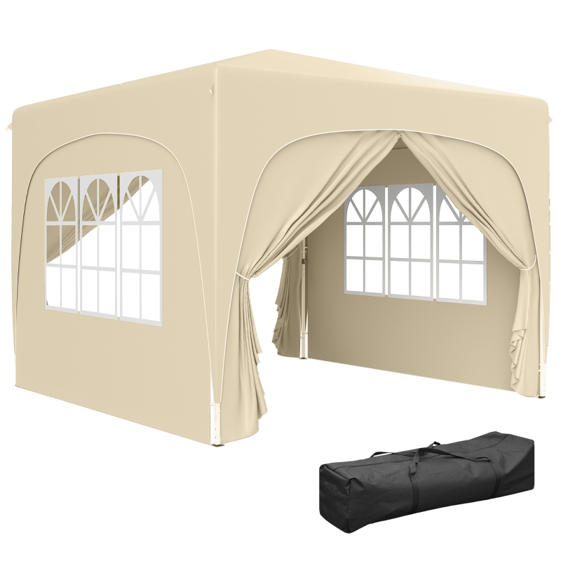 Best 3 x 3m Pop-Up Gazebo Shelter, with Accessories - Sand - Image 10