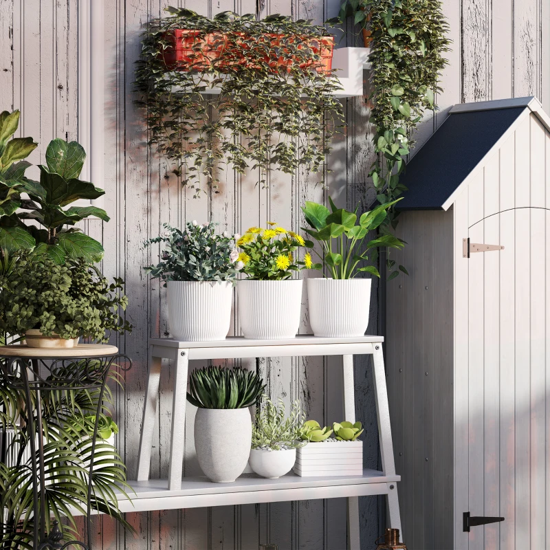 Best Set of Three Ф22cm Planters - White - Image 8