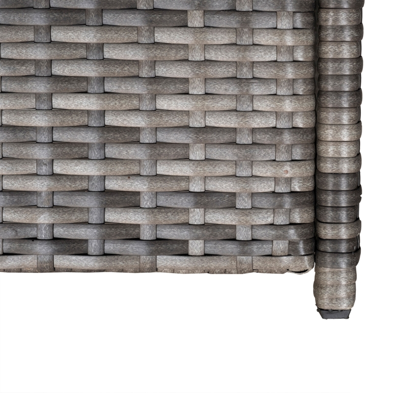 Best 6-Seater Rattan Sofa Furniture Set W/ Cushions, Steel Frame-Grey - Image 11