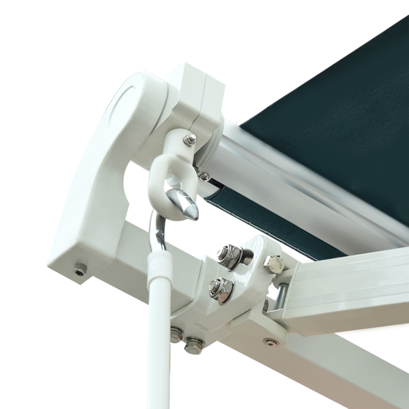 Best 3x2.5 m Sun Shade Canopy Garden Patio Manual Retractable Awning Canopy-Dark Green - Image 9