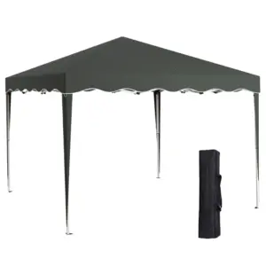 Best 3 x 3cm Adjustable Height Pop-Up Gazebo, with Bag - Grey