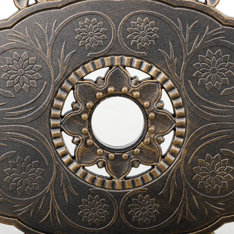 Best Seven-Piece Cast Aluminium Garden Dining Set - Bronze Tone - Image 8