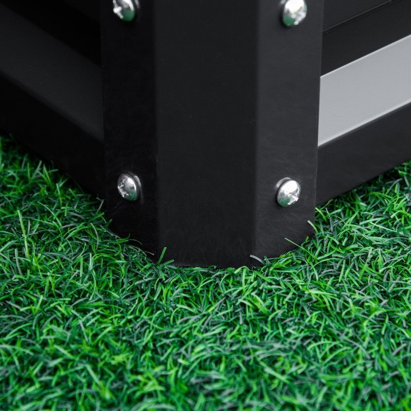 Best Set of Two 60 x 60cm Steel Planter Boxes - Grey - Image 10