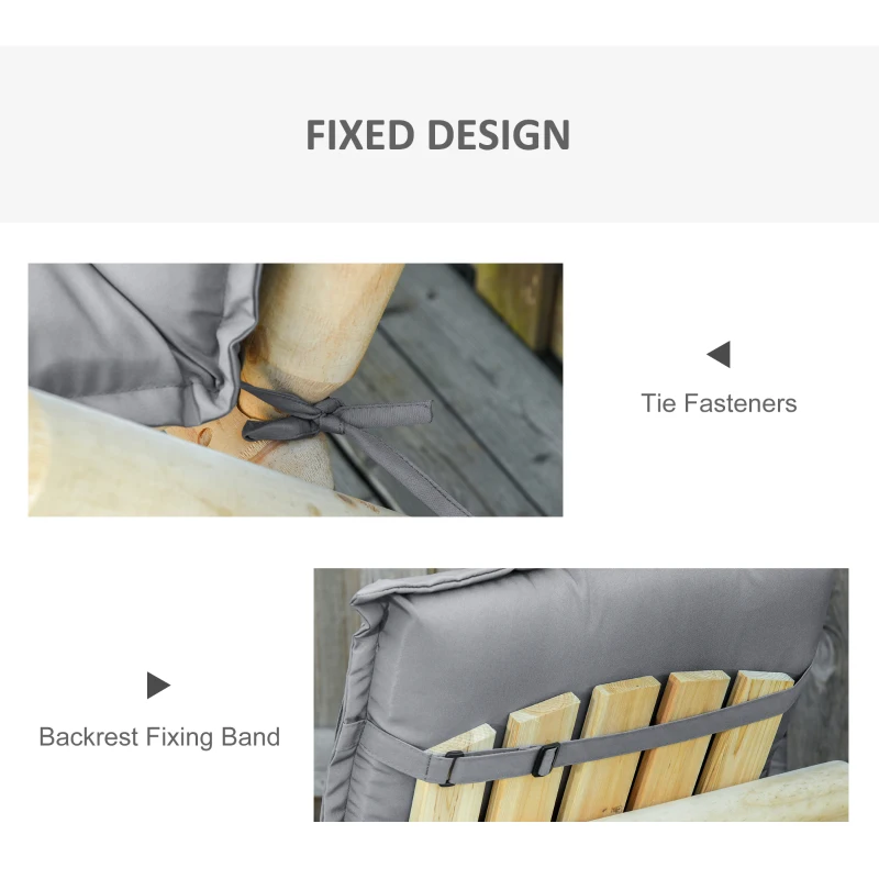 Best Set of 2 Outdoor Chair Cushions, High Back Padded Patio Chair with Pillow for Indoor and Outdoor Use, Dark Grey - Image 7