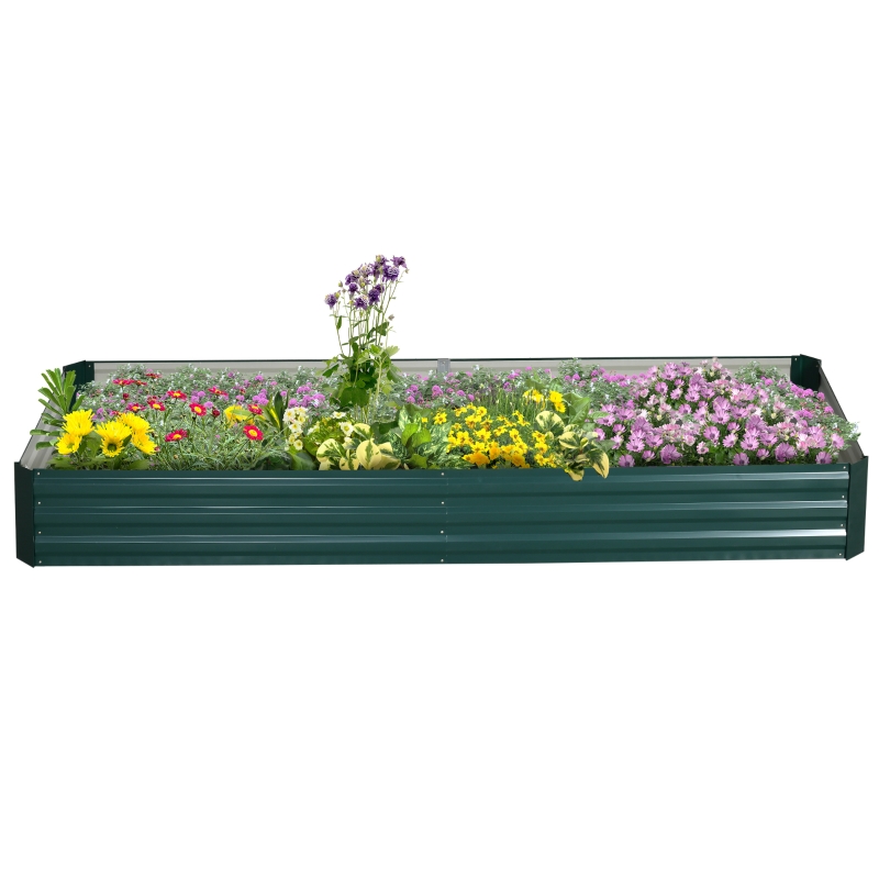 Best Metal Raised Garden Bed Planter Box Outdoor Planters for Growing Flowers, Herbs, Green, 241x90.5x30cm - Image 11