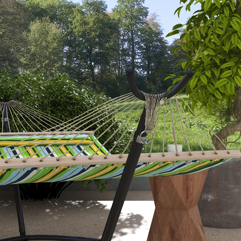 Best 9.5ft Hammock Stand, Portable Hammock with Wheels, Adjustable Hammock Net Stand with Carry Bag, for String-style, Brazilian-style, Flat-style, Rope-style Hammocks, Black - Image 9