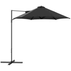 Best 2.5m Rotating Cantilever Parasol - Black