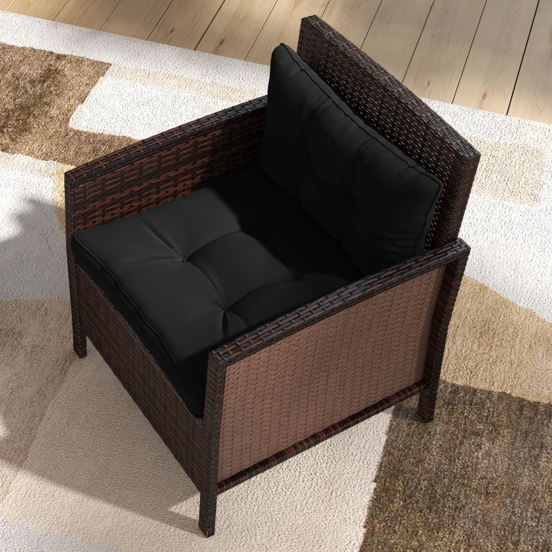 Best 2-Piece Seat Cushions Back Pillows Replacement, Patio Chair Cushions Set for Indoor Outdoor, Black - Image 8