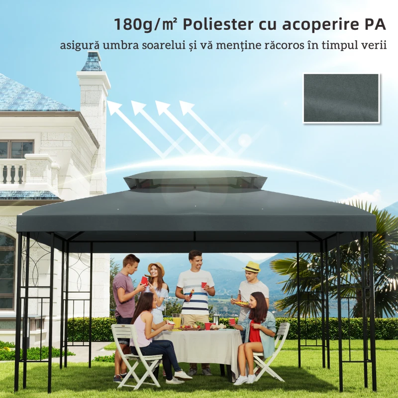 Best Gazebo Roof Replacement, for 3 x 4m Frames - Grey - Image 6
