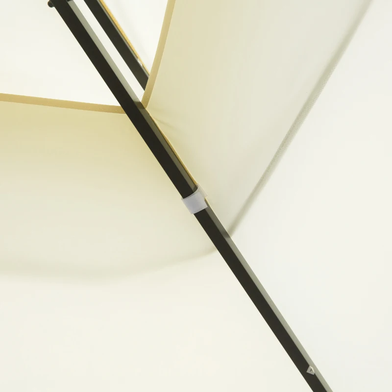 Best 4 x 3 m Aluminum Garden Gazebo, Double Roof Outdoor Gazebo Canopy Shelter with Netting & Curtains for Garden, Lawn, Backyard and Deck, Cream - Image 8