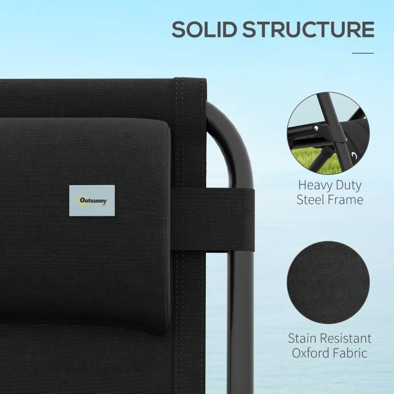 Best Zero Gravity Lounger Chair, Folding Reclining Patio Chair with Padded Seat, Cup Holder, Soft Cushion and Headrest for Poolside, Camping, Black - Image 6