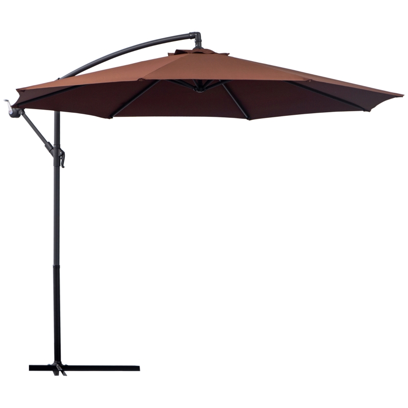 Best Φ3m Hanging Umbrella Parasol-Coffee - Image 13