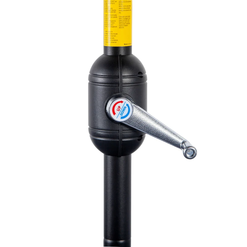 Best 2.7m Garden Half Parasol, Outdoor Balcony Umbrella with 5 Steel Ribs, Patio Sun Shade, Black - Image 8