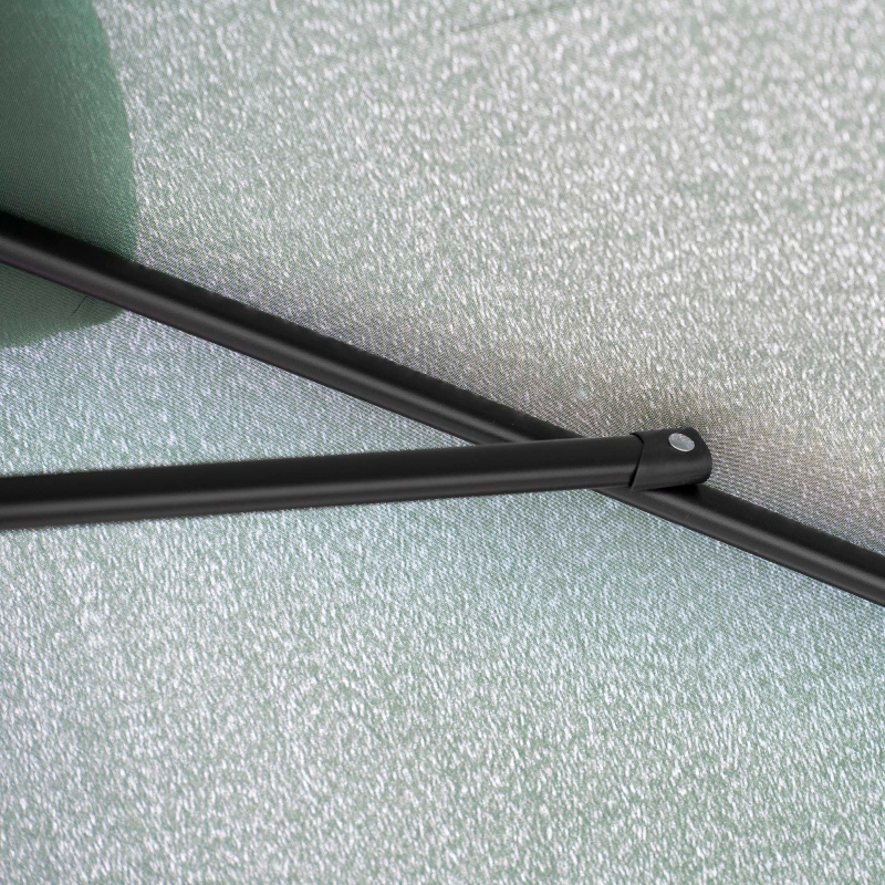 Best 3x2m Patio Parasol Garden Umbrellas Canopy with Aluminum Tilt Crank Rectangular Sun Shade Steel, Green - Image 9
