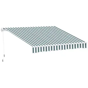 Best Retractable Awning, 2.5x2 m-Dark Green/White