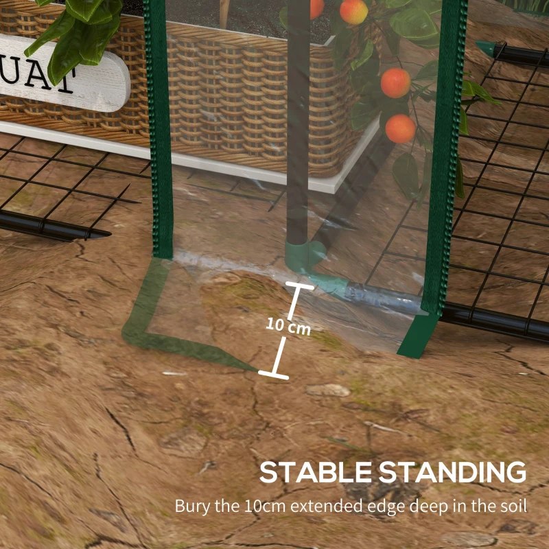 Best 46 x 143cm Mini Lean-To Greenhouse, with Three Inner Shelves - Image 7