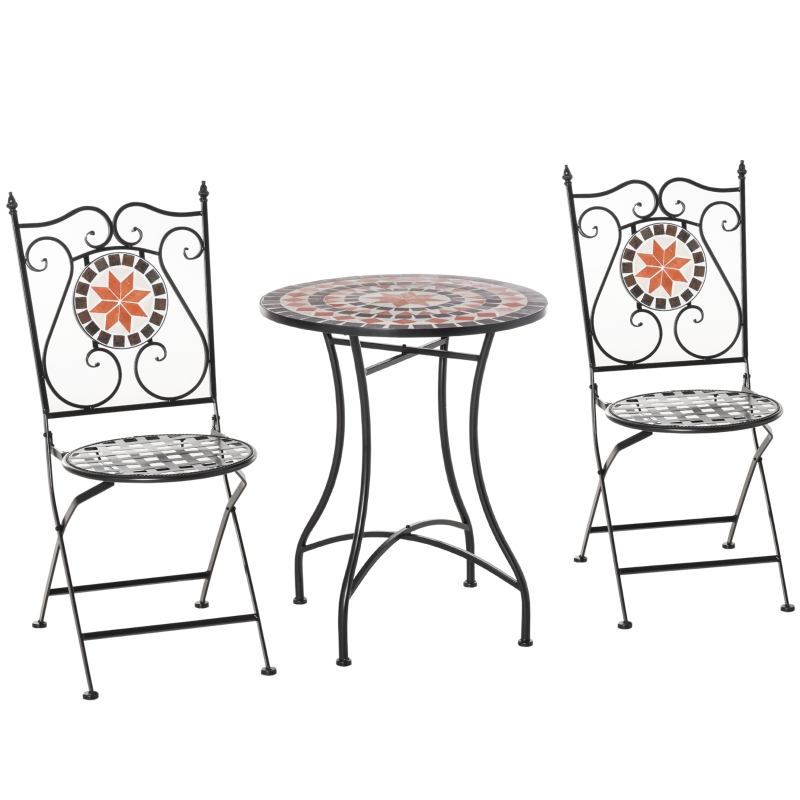 Best Three-Piece Mosaic Bistro Table Set - Multicoloured - Image 10
