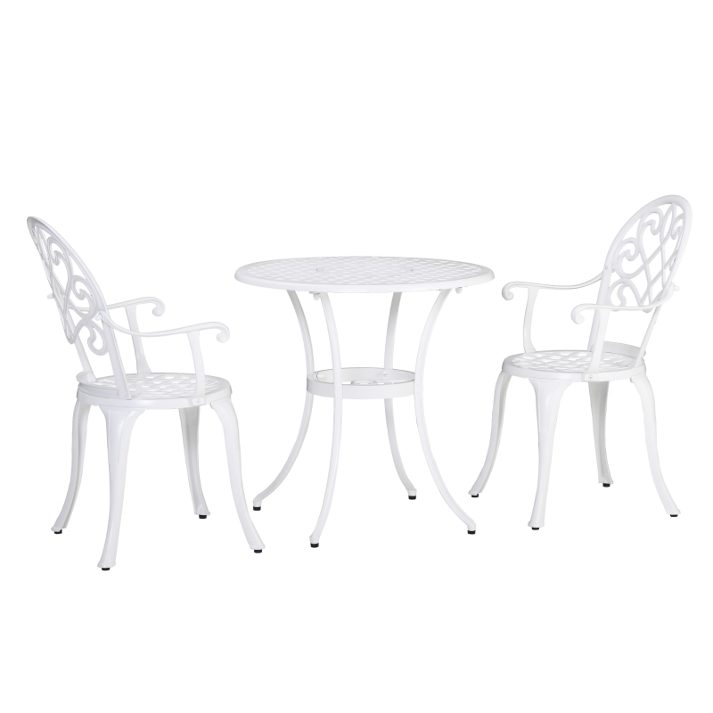 Best Three-Piece Elegant Aluminium Garden Set - White - Image 11