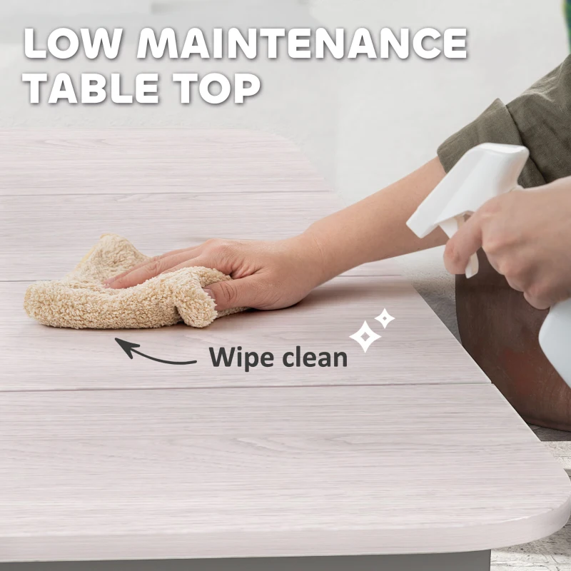 Best Garden Table, Outdoor Dining Table for 6 People, 160 x 90 x 74 cm, with Rust Resistant Metal Frame, WPC Top, for Balcony, Terrace, Light Grey - Image 6