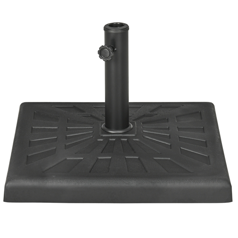 Best 19kg Resin Garden Parasol Base Holder, Square Outdoor Market Umbrella Stand Weight for Poles of Φ32mm, Φ38mm, and Φ48mm, Black - Image 11