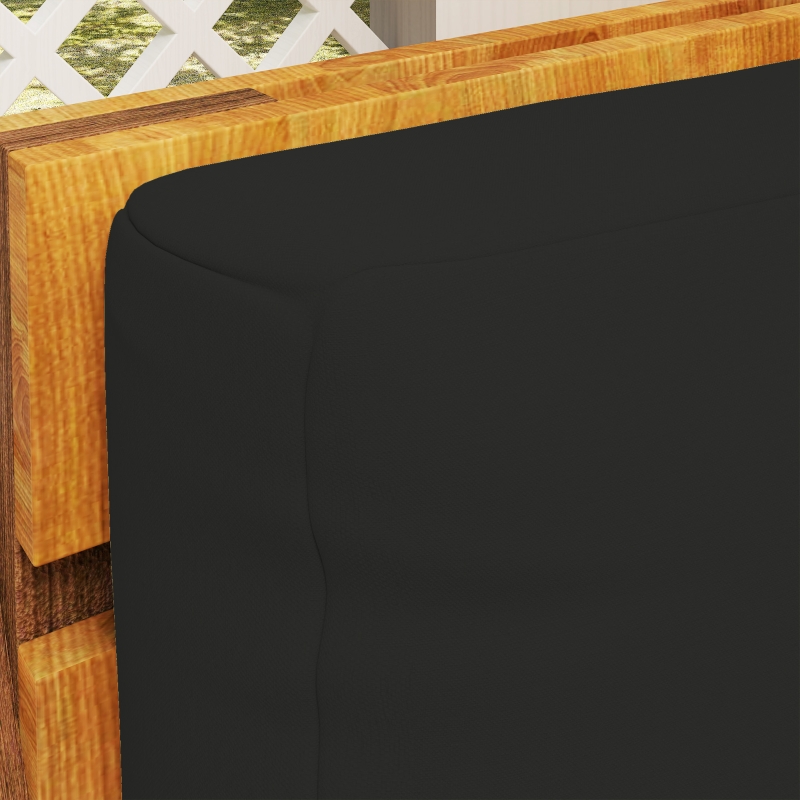 Best 2 Seater Pallet Furniture Cushions Pallet Cushions, UPF20+ 220gsm Fabric, 20 cm Thick Outdoor Seat Pads, Black - Image 9